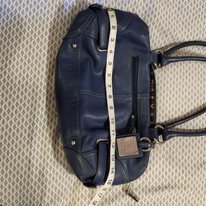Shoulder bag blue leather